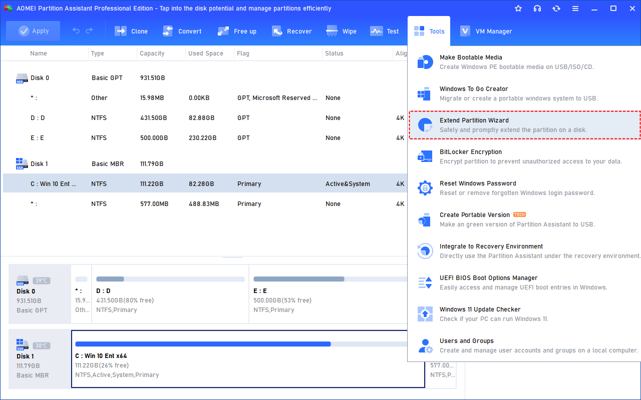 OpenExtend Partition Wizard